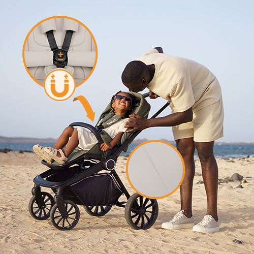 Lionelo Mika Plus Beige Sand — Buggy